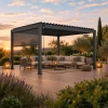Zestaw Pergola bioklimatyczna aluminiowo-stalowa MIRADOR Element 88 - 3 x 4 m + ROLETA 3M | Antracyt
